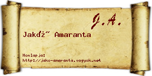 Jakó Amaranta névjegykártya